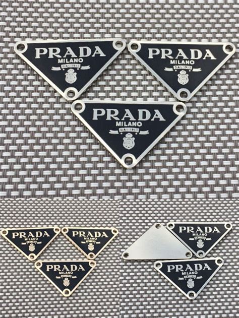 prada badge logo|Prada badge pins.